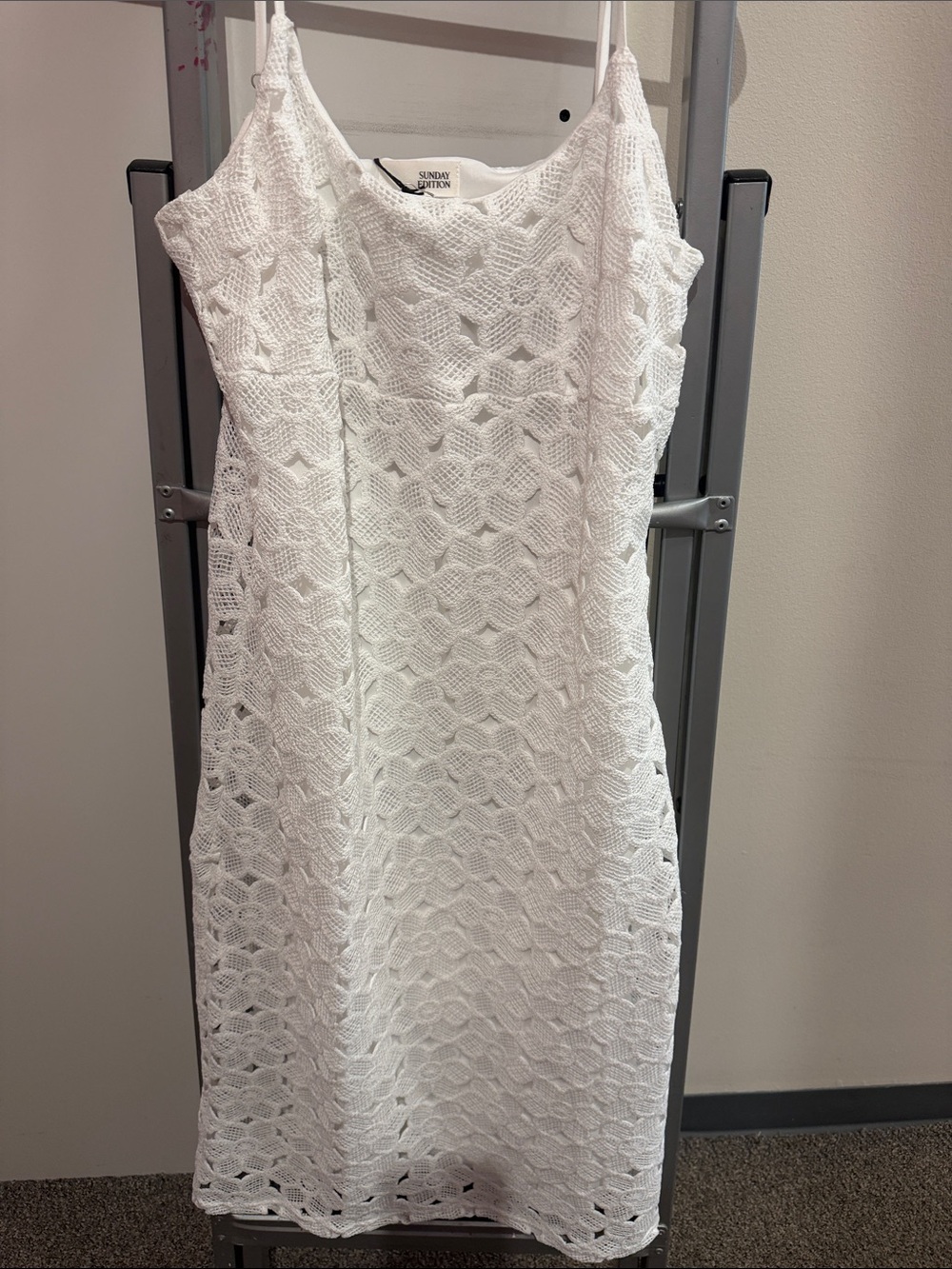 White Lace Midi  Dress